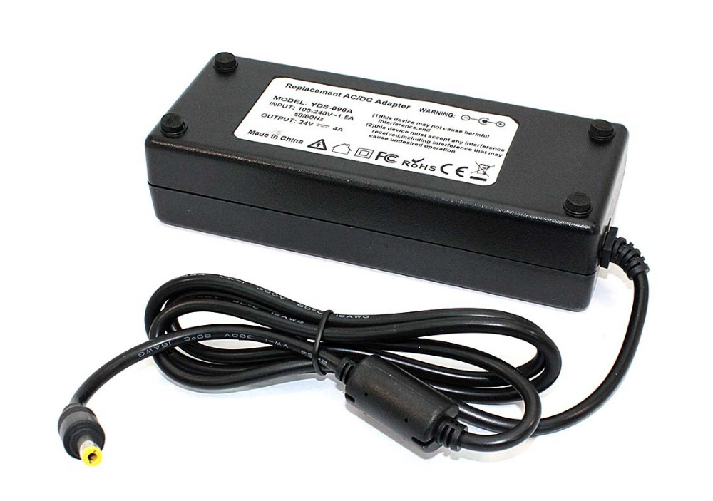 Зарядка (блок питания) для монитора LCD 24V 4A 96W, штекер (5.5х2.5мм) - фото 1 - id-p194116334