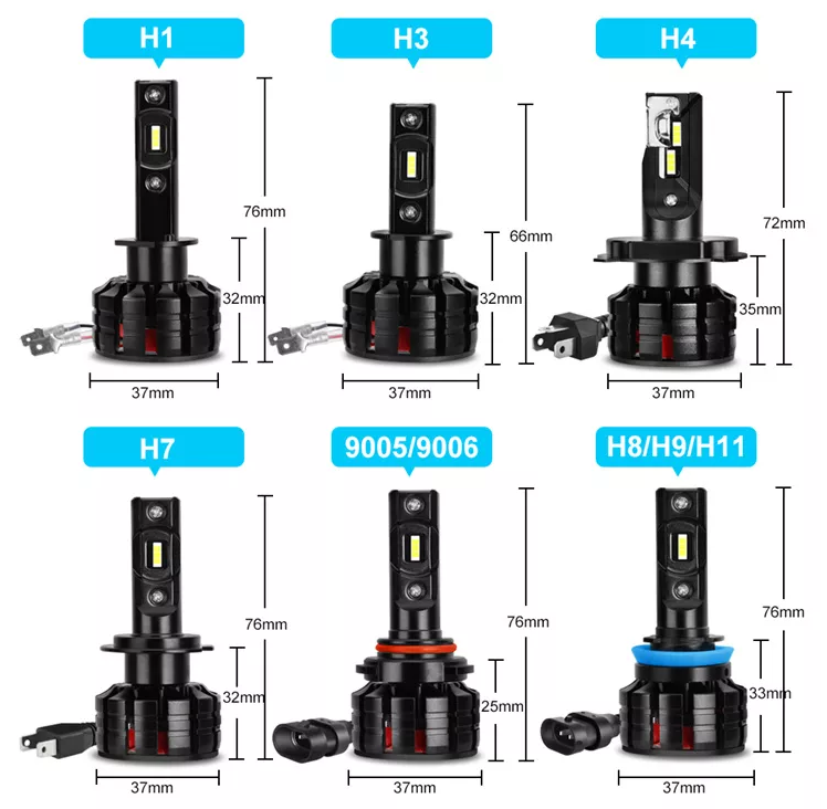 Лампа светодиодная H4 / LED H4 (к-т 2шт) 6500K 20000 LM 80 ватт Canbus Без ошибок - фото 9 - id-p194123440