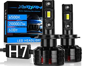 Лампа светодиодная H7 / LED H7 (к-т 2шт) 6500K 20000 LM 60 ватт Canbus Без ошибок