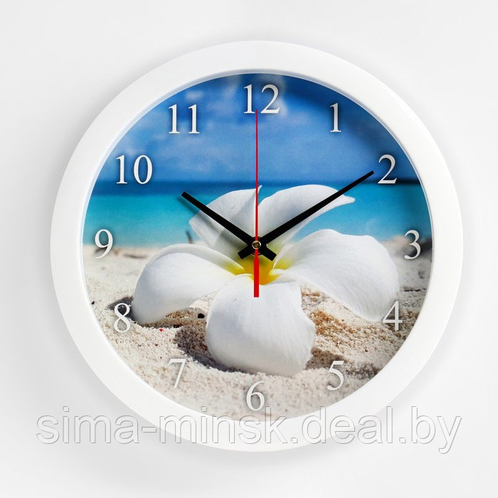Часы настенные, серия: Море, "Цветок", плавный ход, d=28 см - фото 1 - id-p194125347