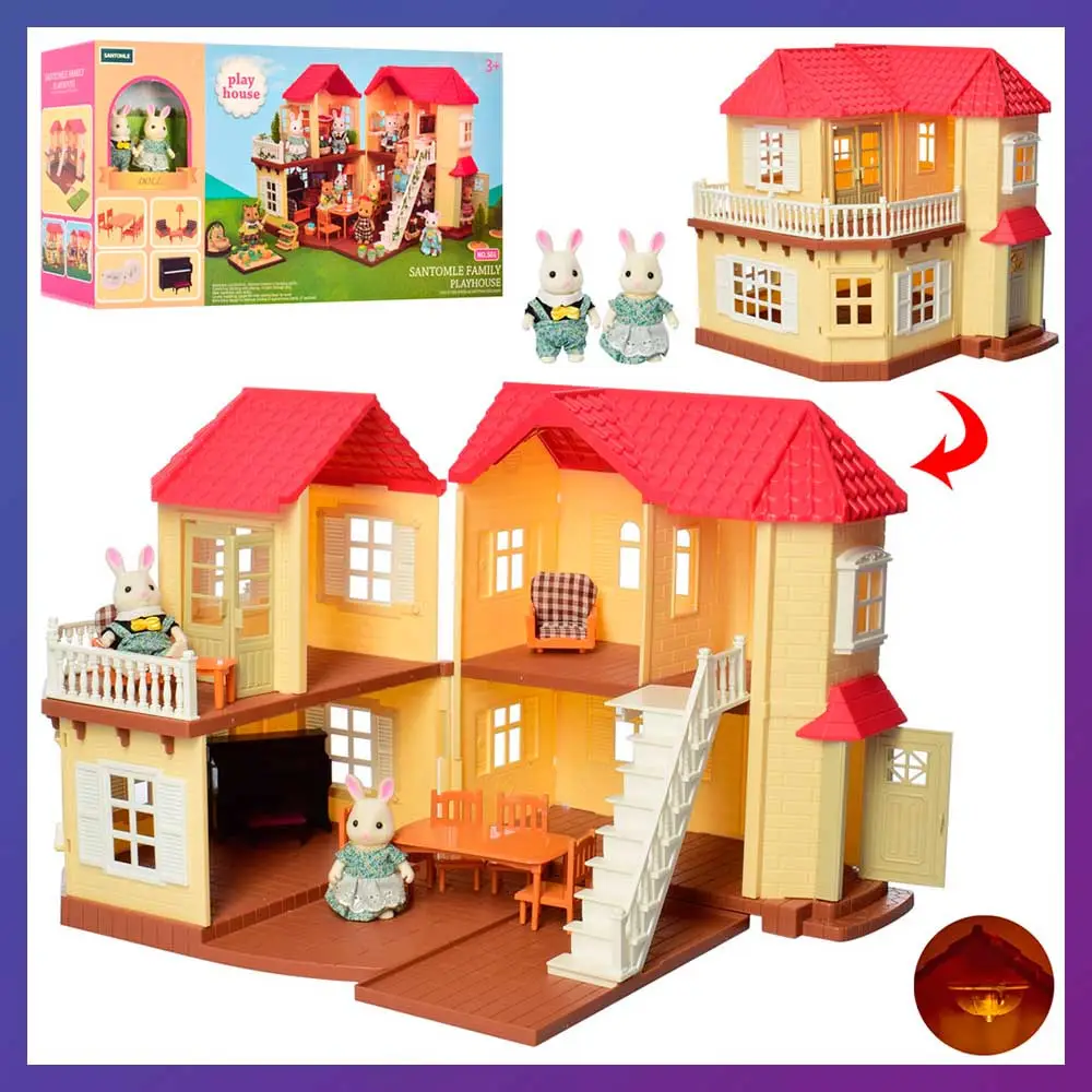 Кукольный домик с мебелью "Happy Family", фото 1