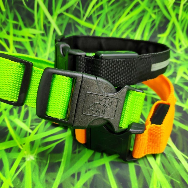 Светящийся ошейник для собак (3 режима) Glowing Dog Collar Зеленый S (MAX 40 sm) - фото 6 - id-p191703935