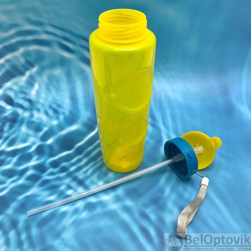 Анатомическая бутылка с клапаном и трубочкой Healih Fitness для воды и других напитков, 700 мл - фото 2 - id-p194129590