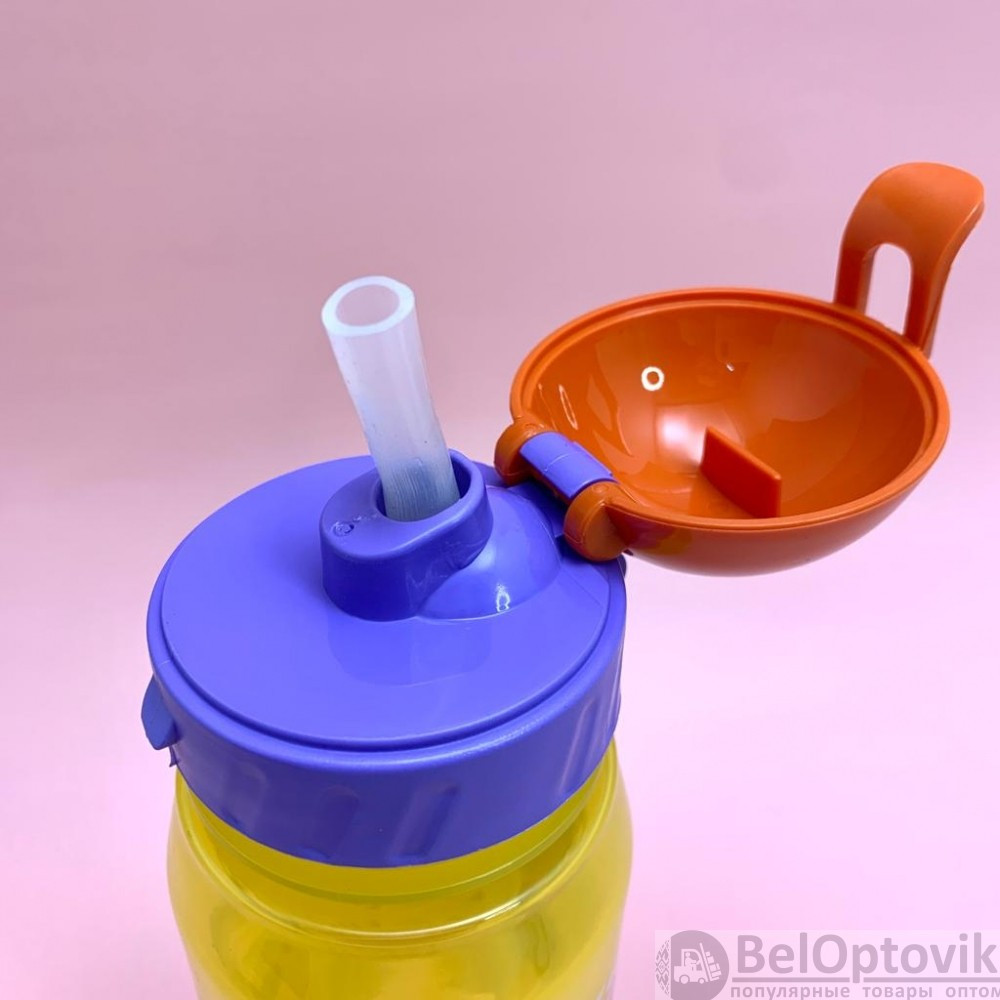 Детская бутылка для воды KIDS BOTTLE с трубочкой, 400 мл - фото 4 - id-p194129592