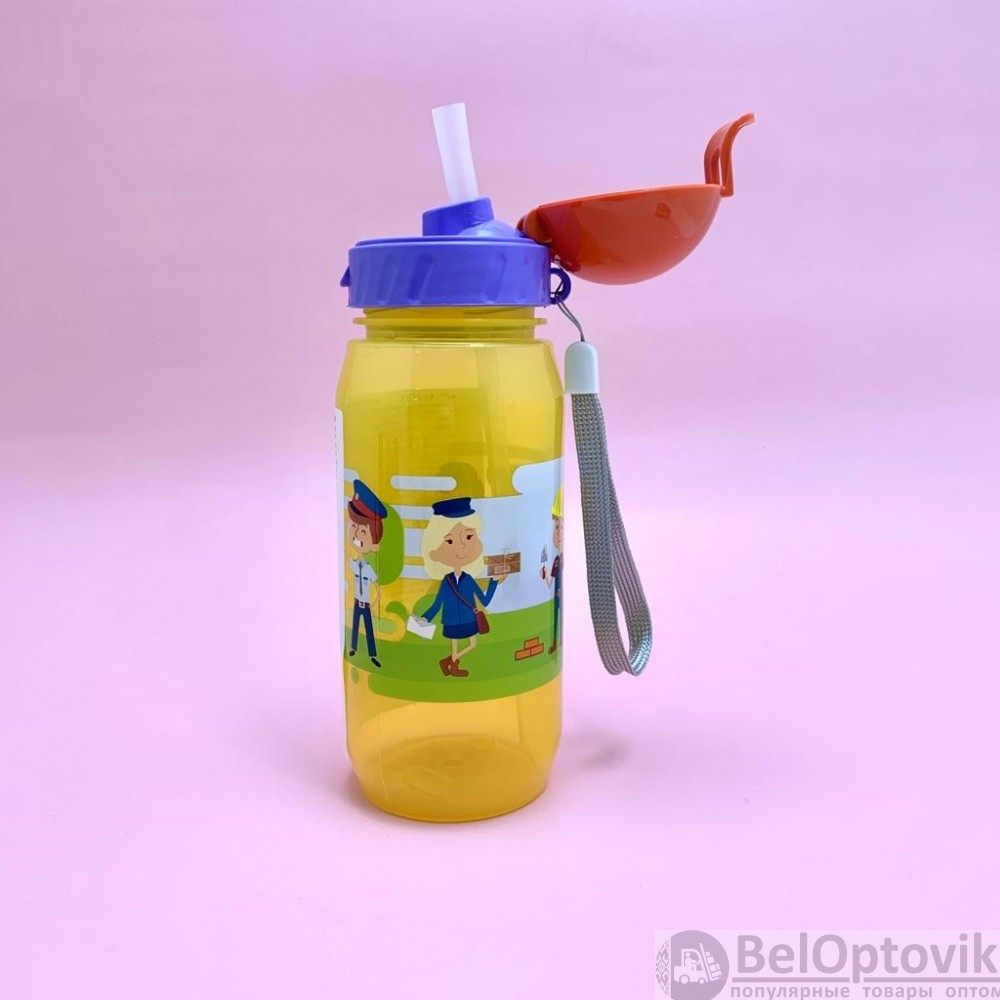 Детская бутылка для воды KIDS BOTTLE с трубочкой, 400 мл - фото 7 - id-p194129592