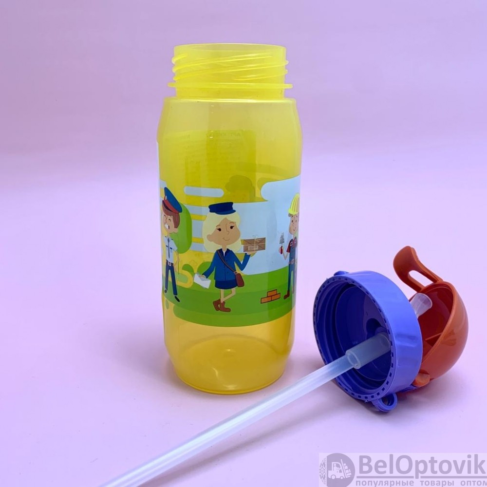 Детская бутылка для воды KIDS BOTTLE с трубочкой, 400 мл - фото 9 - id-p194129592