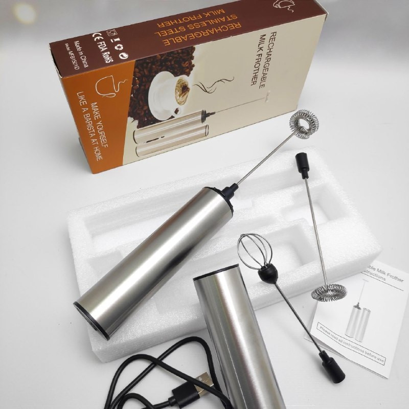 Портативный USB миксер-капучинатор MFB1501D(приготовление молочной пенки, горячего шоколада, омлета, 3 - фото 10 - id-p194129706