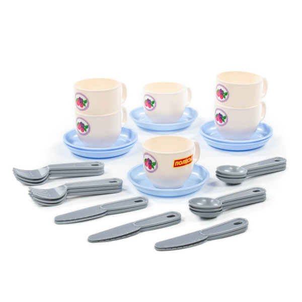 Набор детской посуды Полесье Минутка на 6 персон 30 элементов (в сеточке) - фото 1 - id-p155813445