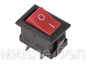 Выключатель клавишный 250V 3А (2с) ON-OFF красный Micro (уп. 10 шт.) (RWB-101) REXANT