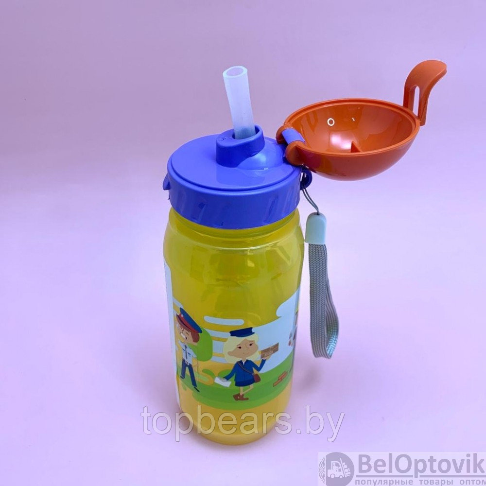 Детская бутылка для воды KIDS BOTTLE с трубочкой, 400 мл - фото 8 - id-p194130015