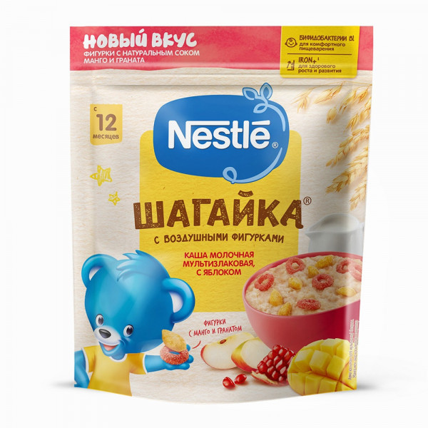 Каша Nestle мультизлаковая манго гранат яблоко молочная 190г - фото 1 - id-p194129260