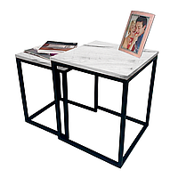 Журнальный стол Лофт СТ-7 комплект Лэннис белый