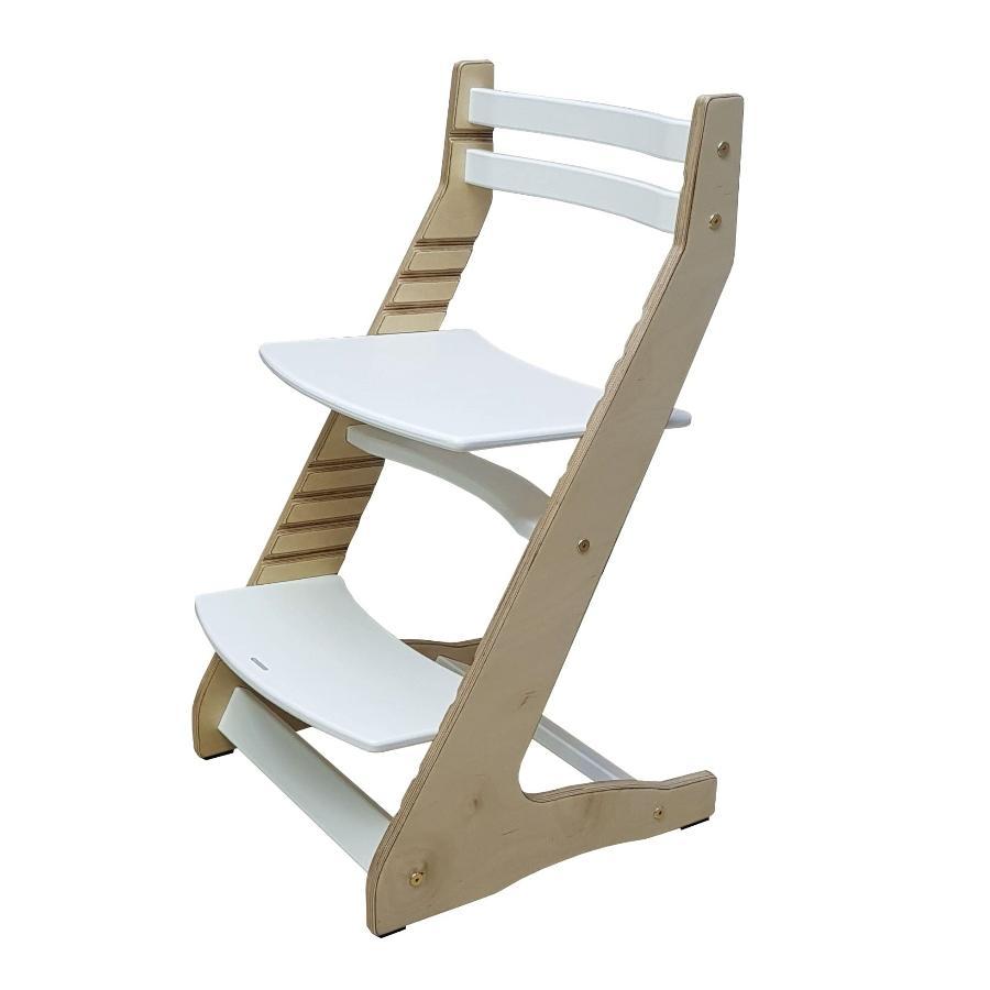 Растущий регулируемый стул Вырастайка Eco Prime белый натуральный - фото 1 - id-p194130201