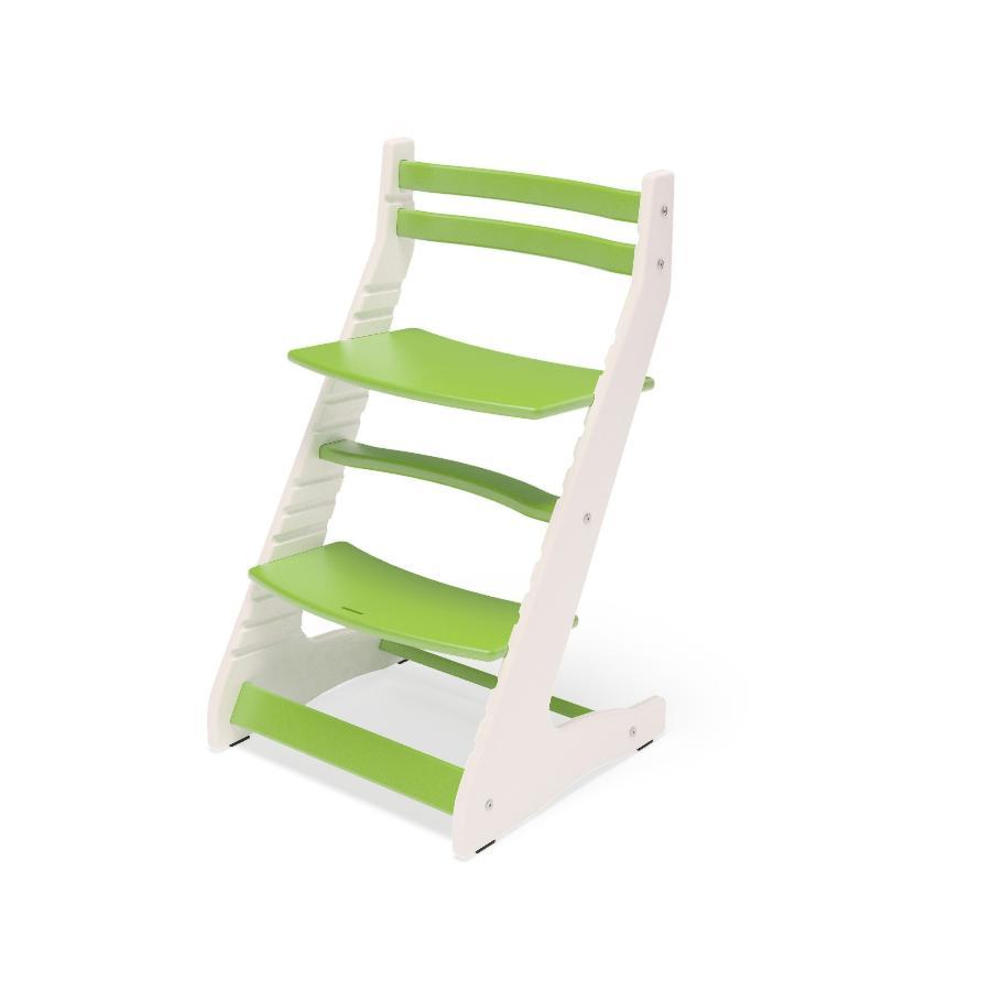 Растущий регулируемый стул Вырастайка Eco Prime белый зеленый - фото 1 - id-p194130202