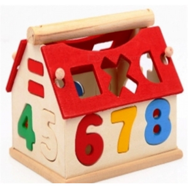 Развивающая игрушка-сортер Домик деревянный - фото 1 - id-p185028968