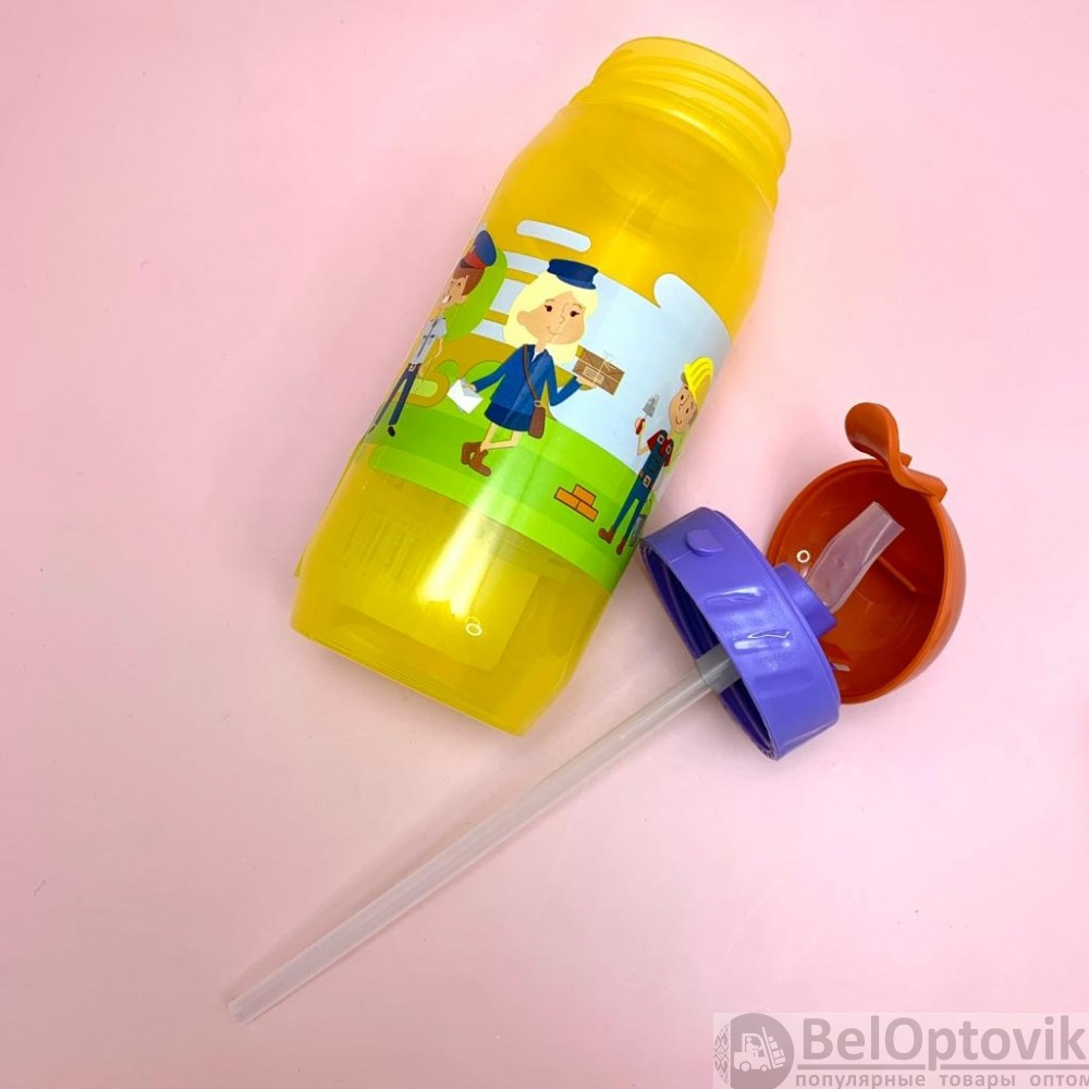 Детская бутылка для воды KIDS BOTTLE с трубочкой, 400 мл - фото 10 - id-p194129784