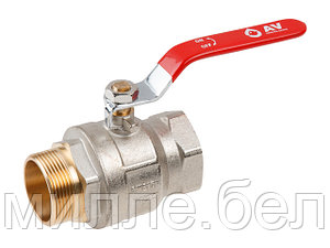 Кран шаровый 1 1/2" нар.-вн. ручка PN25, AV Engineering