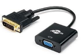ATCOM (АТ9214) переходник DVI-D dual link(m)  VGA (f) 0.1 m