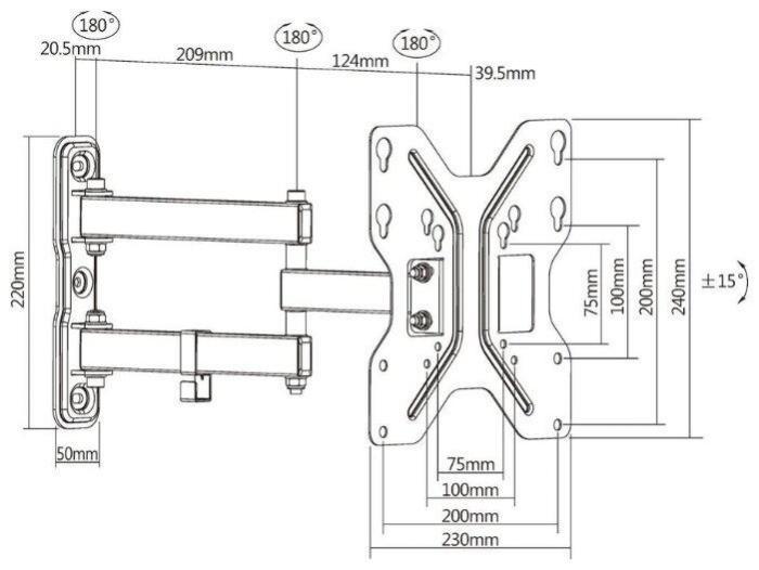 ULTRAMOUNTS UM900 для 23"-43" черный - фото 4 - id-p193730817