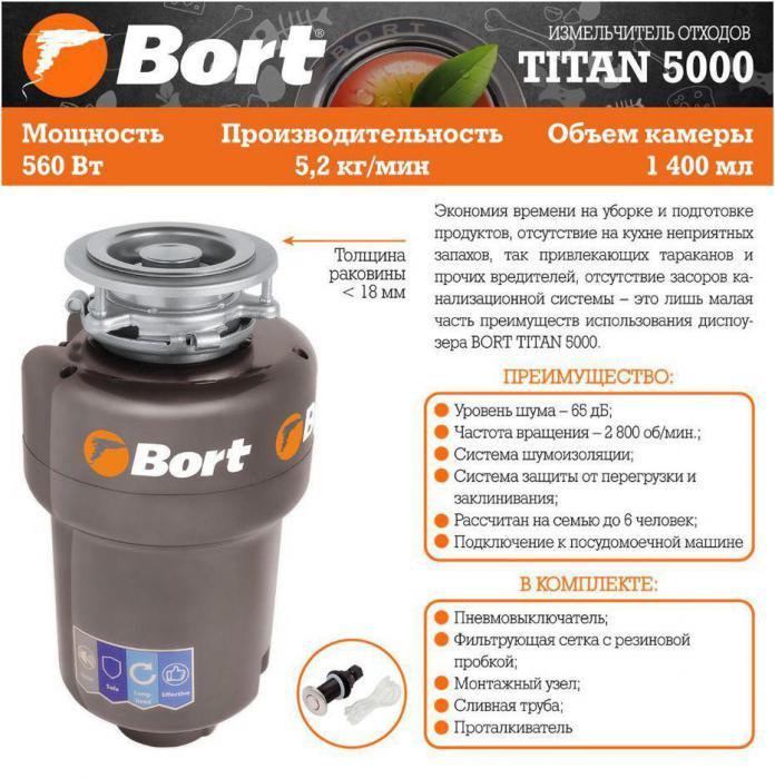 BORT TITAN 5000 Измельчитель пищевых отходов - фото 1 - id-p193749034