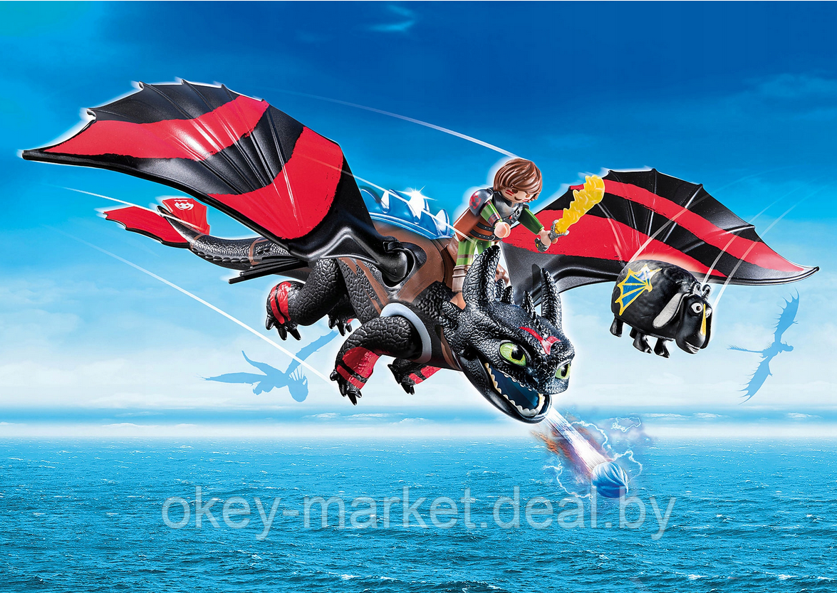 Конструктор Гонки на драконах Иккинг и Беззубик Playmobil 70727 - фото 5 - id-p194136725