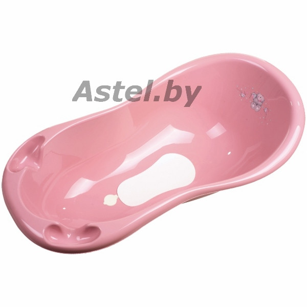Ванночка детская Maltex Мишка + горка 100 см (коврик, слив) розовый - фото 3 - id-p194143263