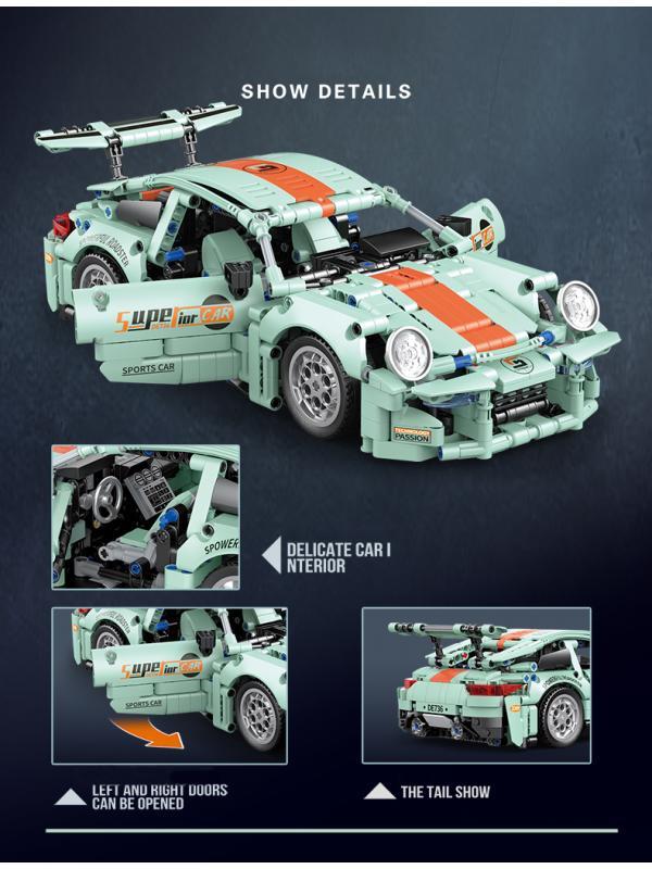 Конструктор Decool Порше «Porsche 911» 33017 / 1198 деталей 32 см - фото 3 - id-p194148838
