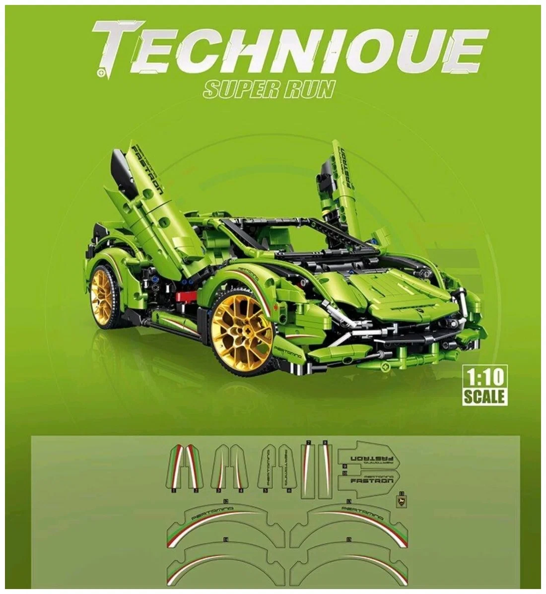 Конструктор/ Technic/ Гоночная машина Ламборджини Lamborghini Sian/ 2096 деталей/ 11020 - фото 4 - id-p194148861