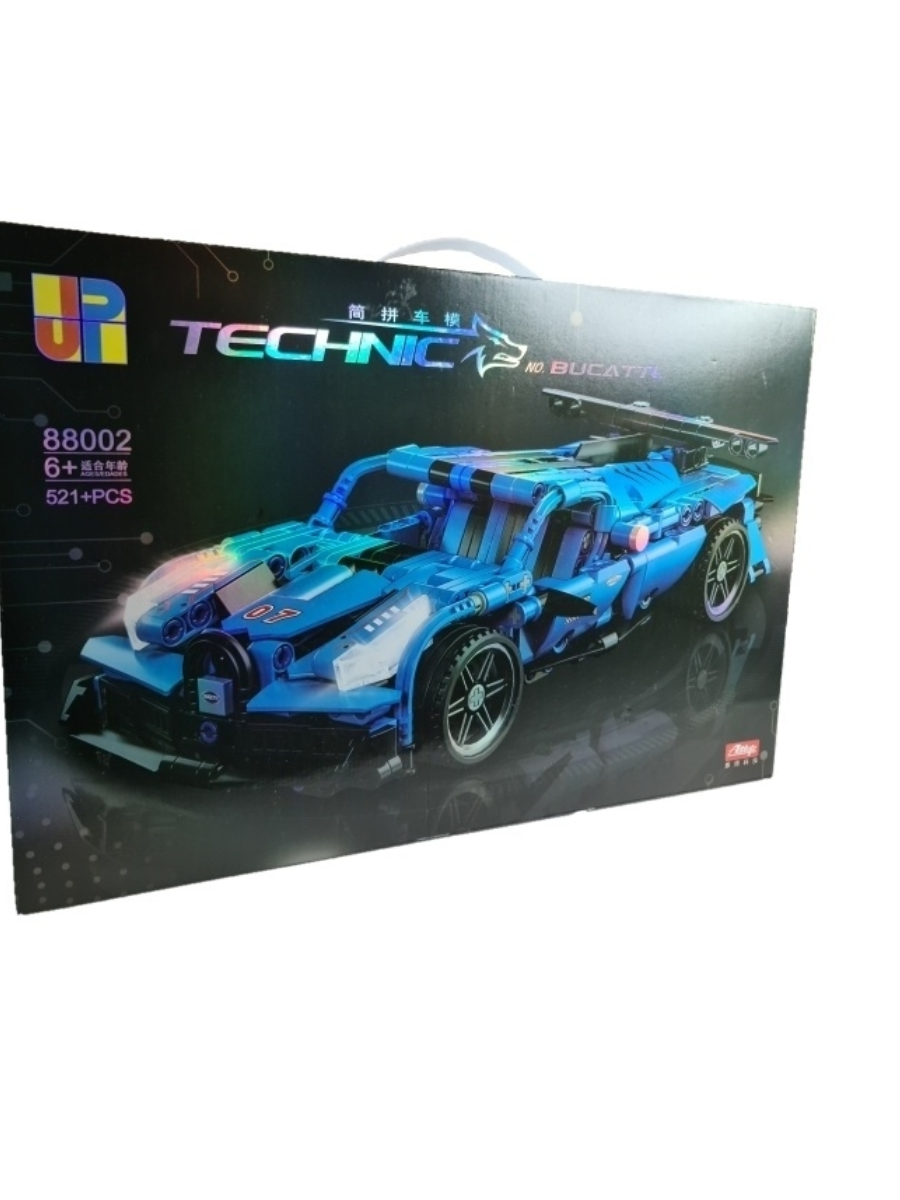 JP Конструктор Техник Technic Bugatti 88002 Бугатти гоночная машина 521 деталь - фото 4 - id-p194153257