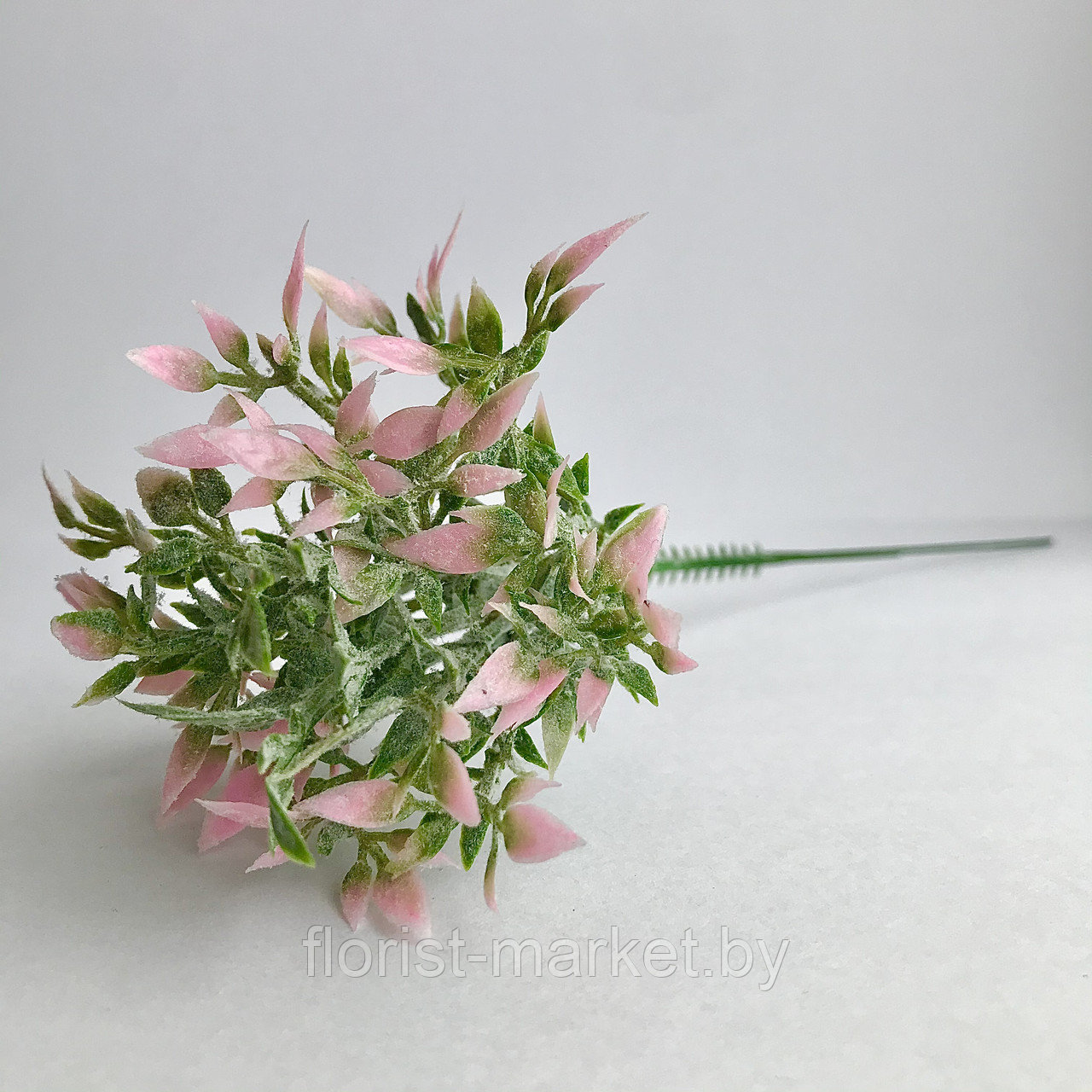 Ветка "Листочки цветные", 15 см, розовый