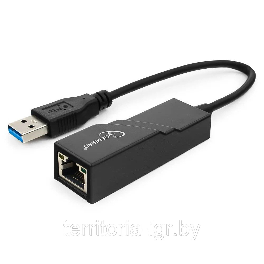 Внешняя сетевая карта NIC-U5 USB 3.0 - RJ45 Fast Ethernet adapter Gembird - фото 2 - id-p194153306