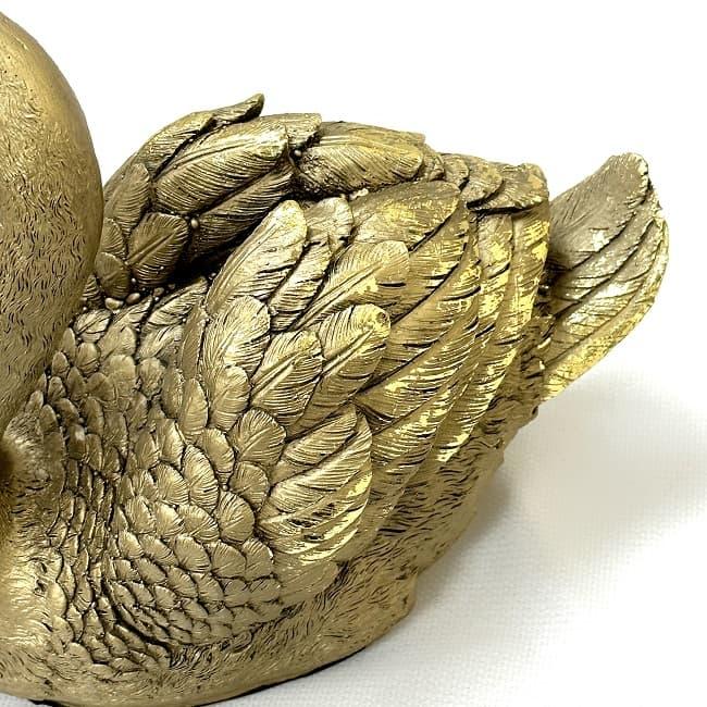 Фигура из полистоуна «Золотой лебедь» - фото 3 - id-p194153272