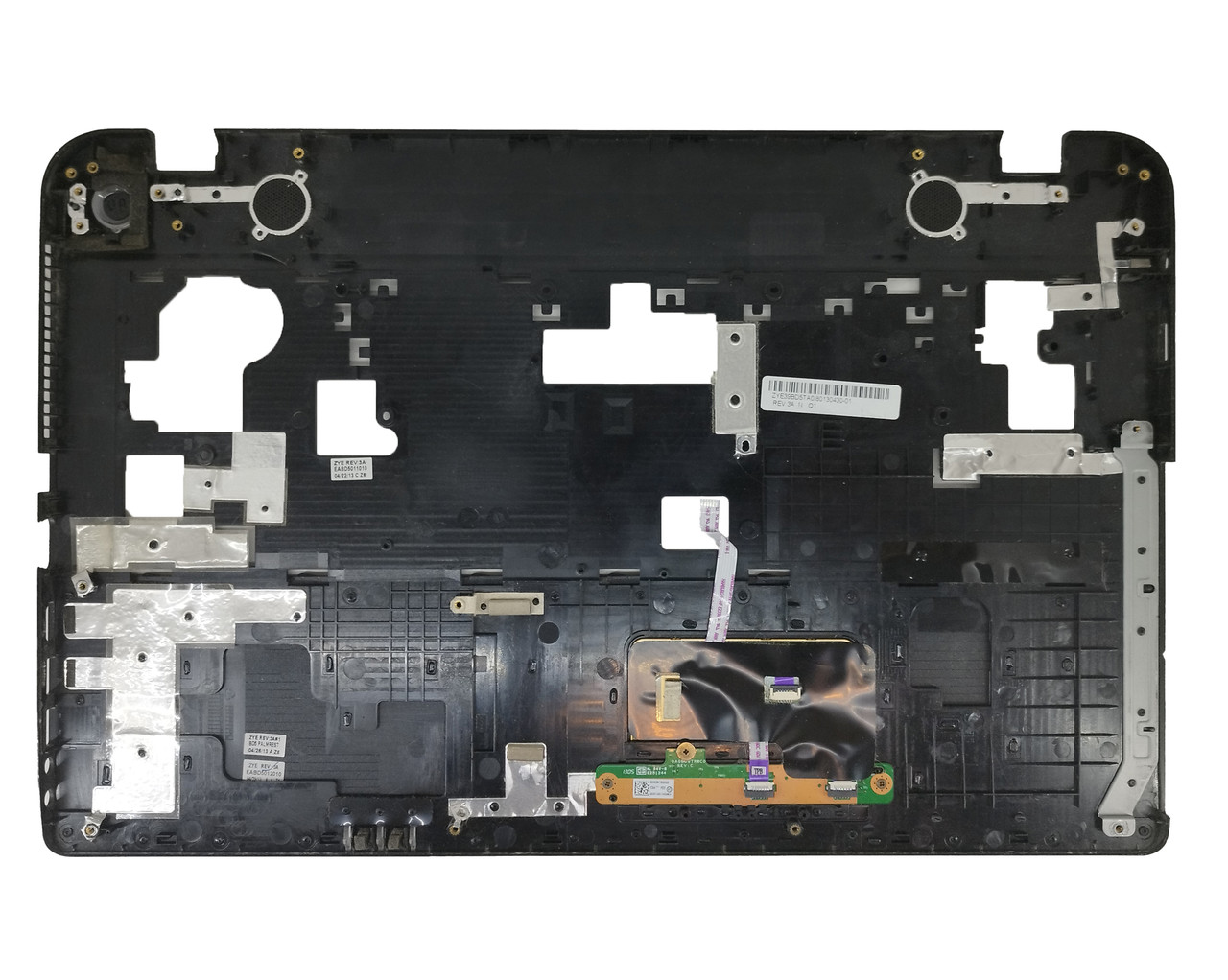 Верхняя часть корпуса (Palmrest) Toshiba C70D с тачпадом и шлейфом, черная (с разбора) - фото 2 - id-p194161900