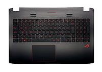 Верхняя часть корпуса (Palmrest) Asus ROG STRIX GL552 с клавиатурой, с подсветкой и тачпадом, RU УЦЕНКА