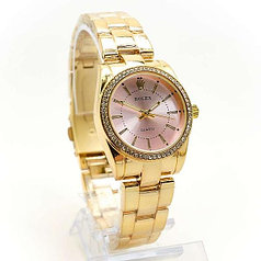 Часы ROLEX (Реплика) HP6253 (Золотой+розовый)
