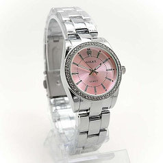 Часы ROLEX (Реплика) HP6253 (Серебро+розовый)