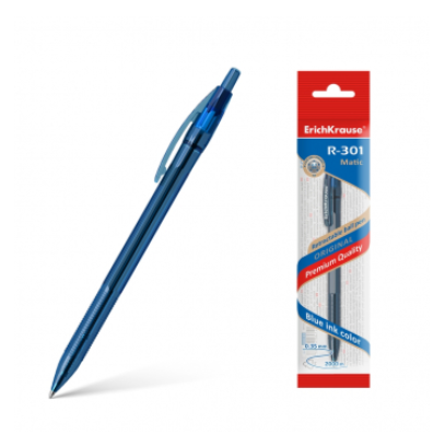 Ручка шариковая автоматическая ErichKrause® R-301 Original Matic 0.7, цвет чернил синий - фото 1 - id-p194162439