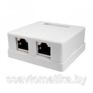 Розетка настенная RJ-45, 8P8C, Cat.5e, 2 порта, FTP (10-0308) - фото 1 - id-p194162635