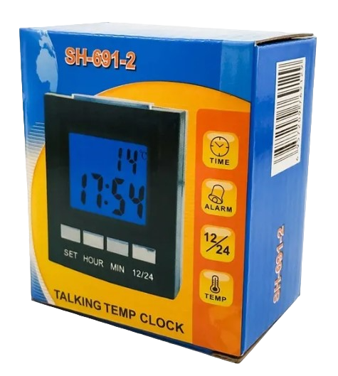 Говорящие часы-будильник с температурой SH-691-2 - фото 2 - id-p194162503