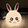 Cветильник ночник из  силикона "Белый Кролик" LED мультиколор, фото 2