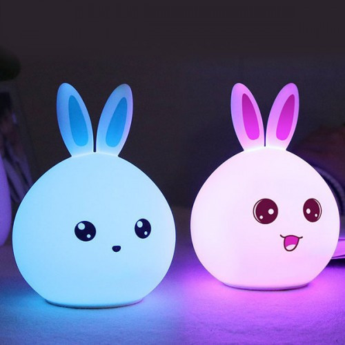 Cветильник ночник из силикона "Белый Кролик" LED мультиколор - фото 6 - id-p194165757