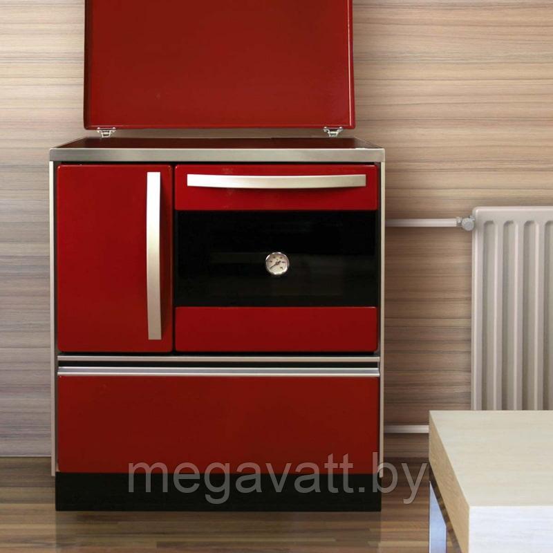 Плита на дровах MBS Thermo Royal 720 P3 (с водяным контуром) красная - фото 2 - id-p194166137