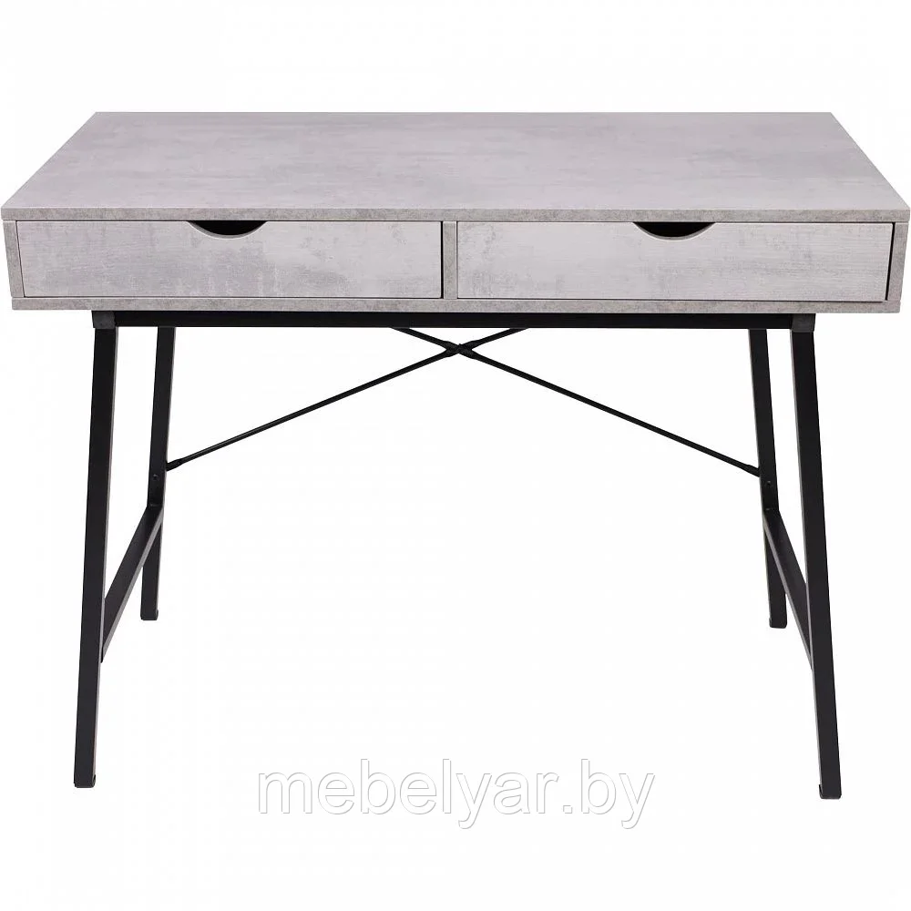 Стол письменный AGAT, бетон/черный металл,  бетон/черный металл
