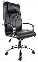 Кресло офисное Деловая обстановка Артекс Хром кожа Люкс (черный)