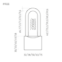 Замок навесной ЗН-810дд-32 мм   d=4,7mm (3кл.), фото 2