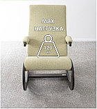 Кресло-качалка Экси М микрошенил Ultra Lime/каркас Орех антик, фото 8
