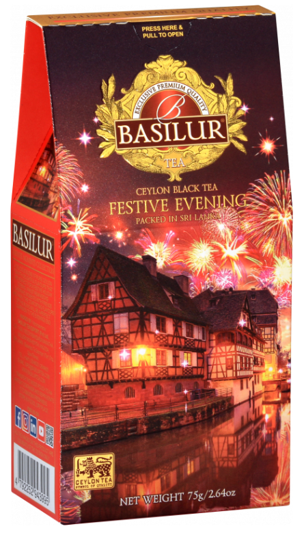 Чай BASILUR Can Festive Evening 75 гр. - фото 1 - id-p194179030