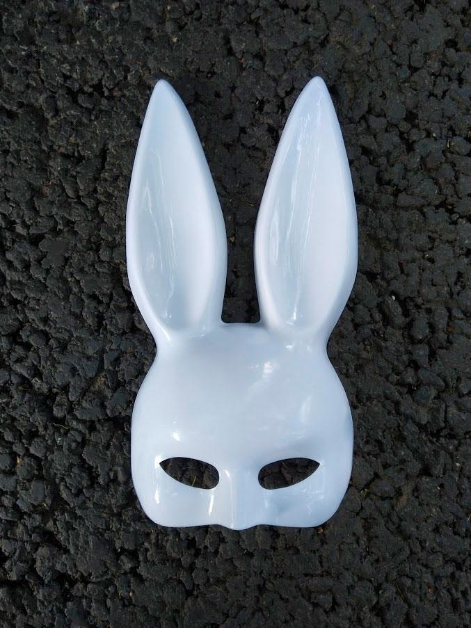 Маска зайца кролика взрослая белая - фото 2 - id-p194179812