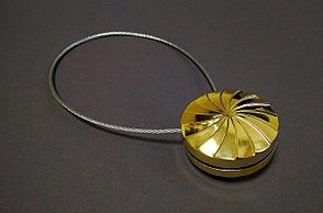 Магнитная клипса для штор и гардин Волна 2 золото блеск