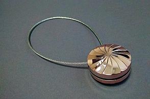 Магнитная клипса для штор и гардин Волна 5 розовый блеск